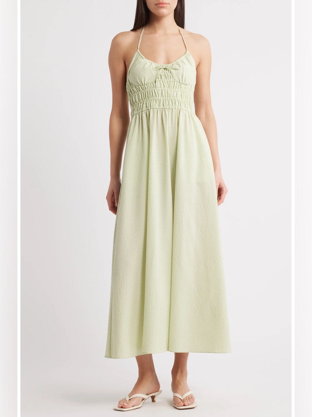 The Lolita Gingham Smocked Cover-Up Halter Dress
